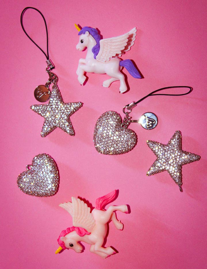 Rhinestone Star Charm | White