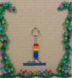 Lego® Plate Key Chain in Rainbow Colors