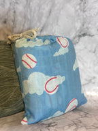 Organic Bamboo Blend Crib Sheet in Baseballs in the Sky