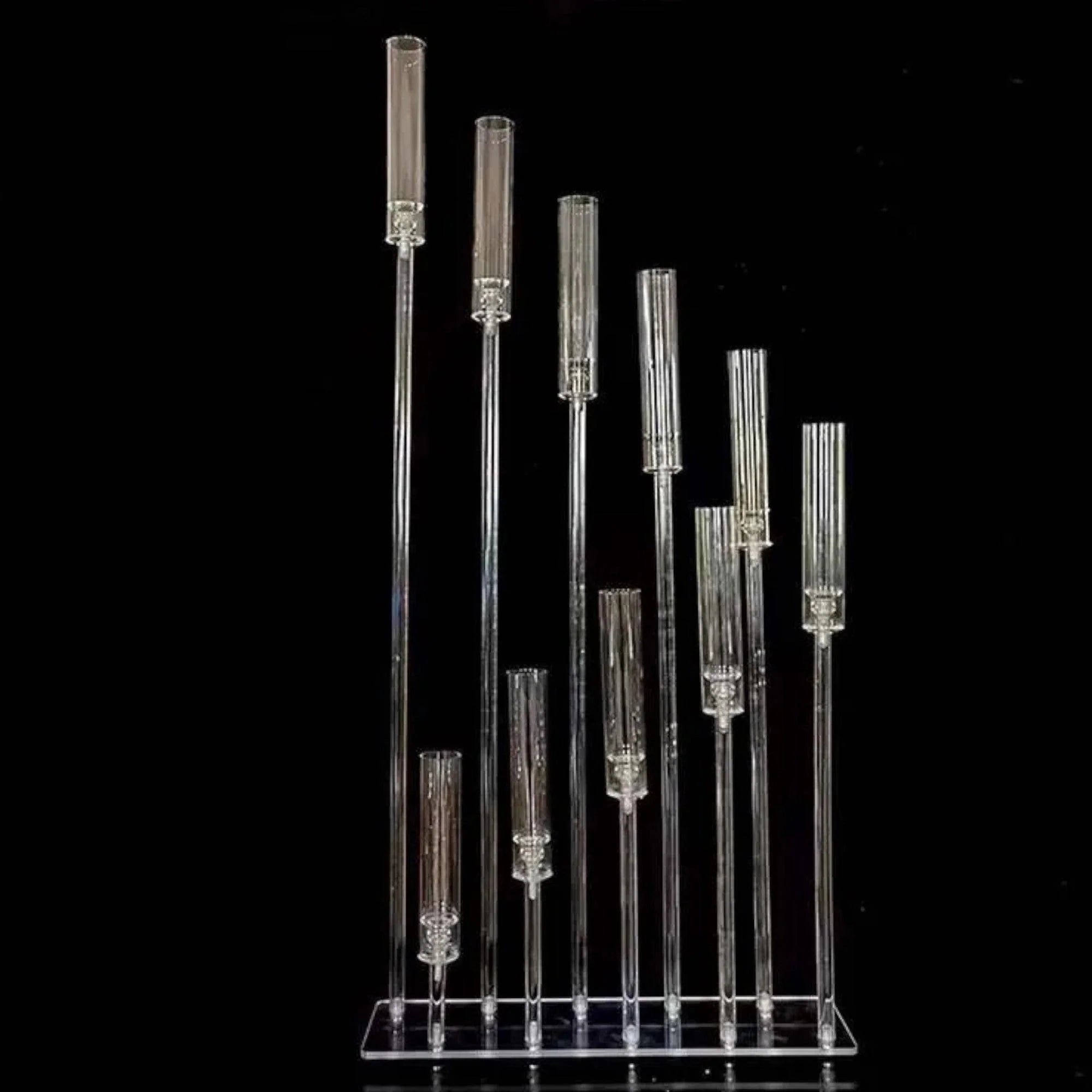 10-Arm Neat Acrylic 50" Tall Wedding Candelabra Centerpiece