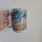 3D Beach Scene 11oz or 15oz Coffee Mug