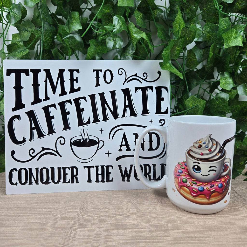 Hot Cocoa and Donut 11oz or 15oz Coffee Mug
