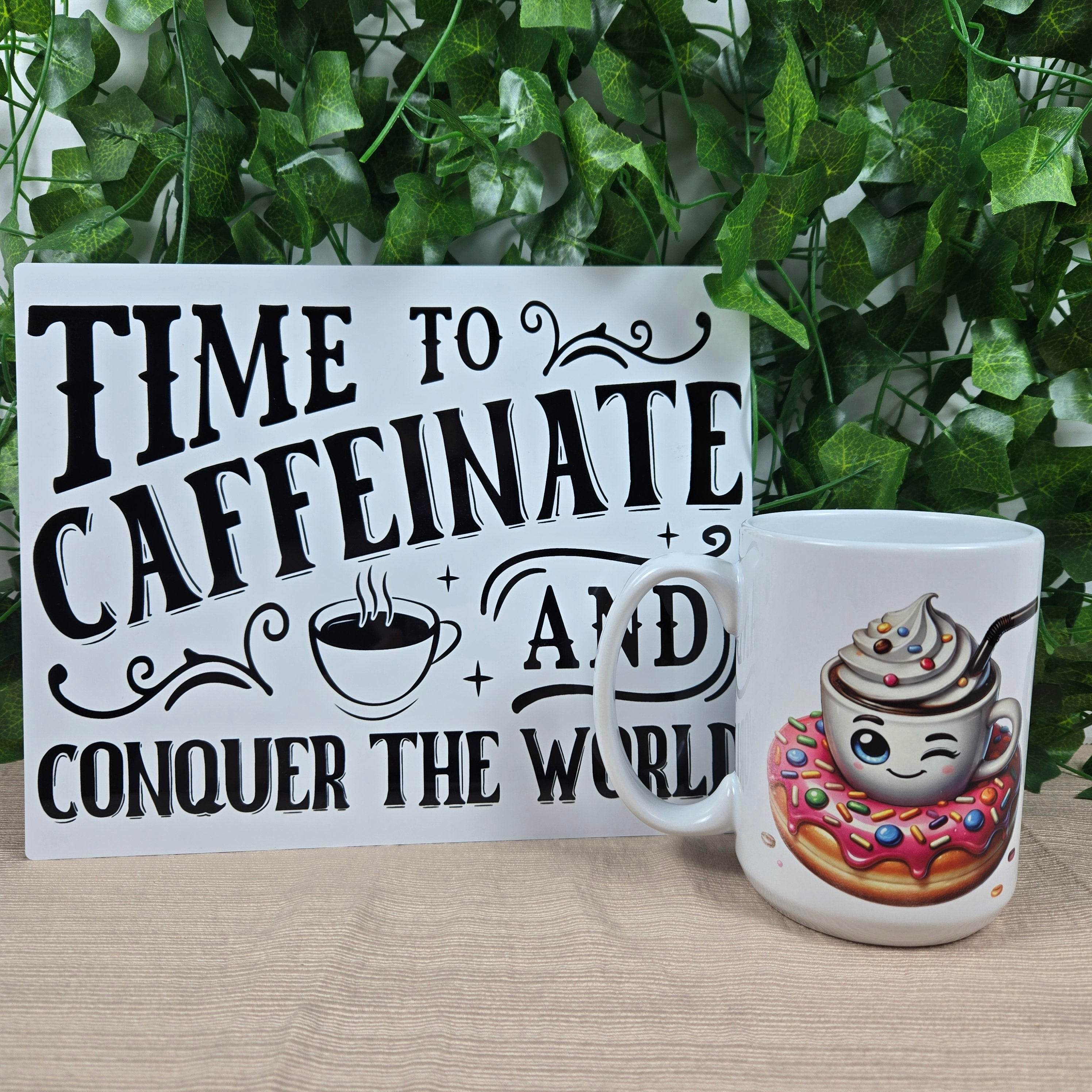 Hot Cocoa and Donut 11oz or 15oz Coffee Mug