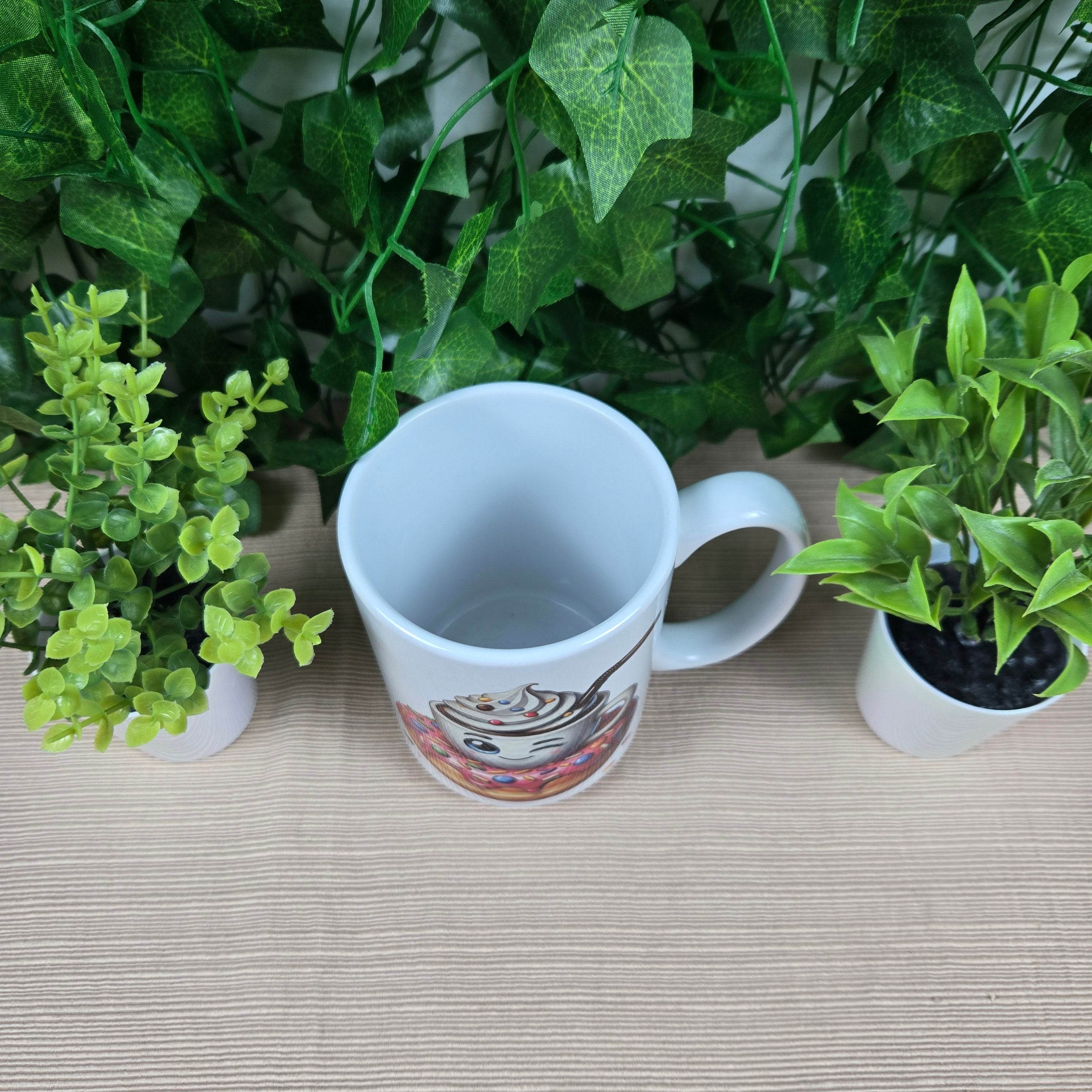 Hot Cocoa and Donut 11oz or 15oz Coffee Mug