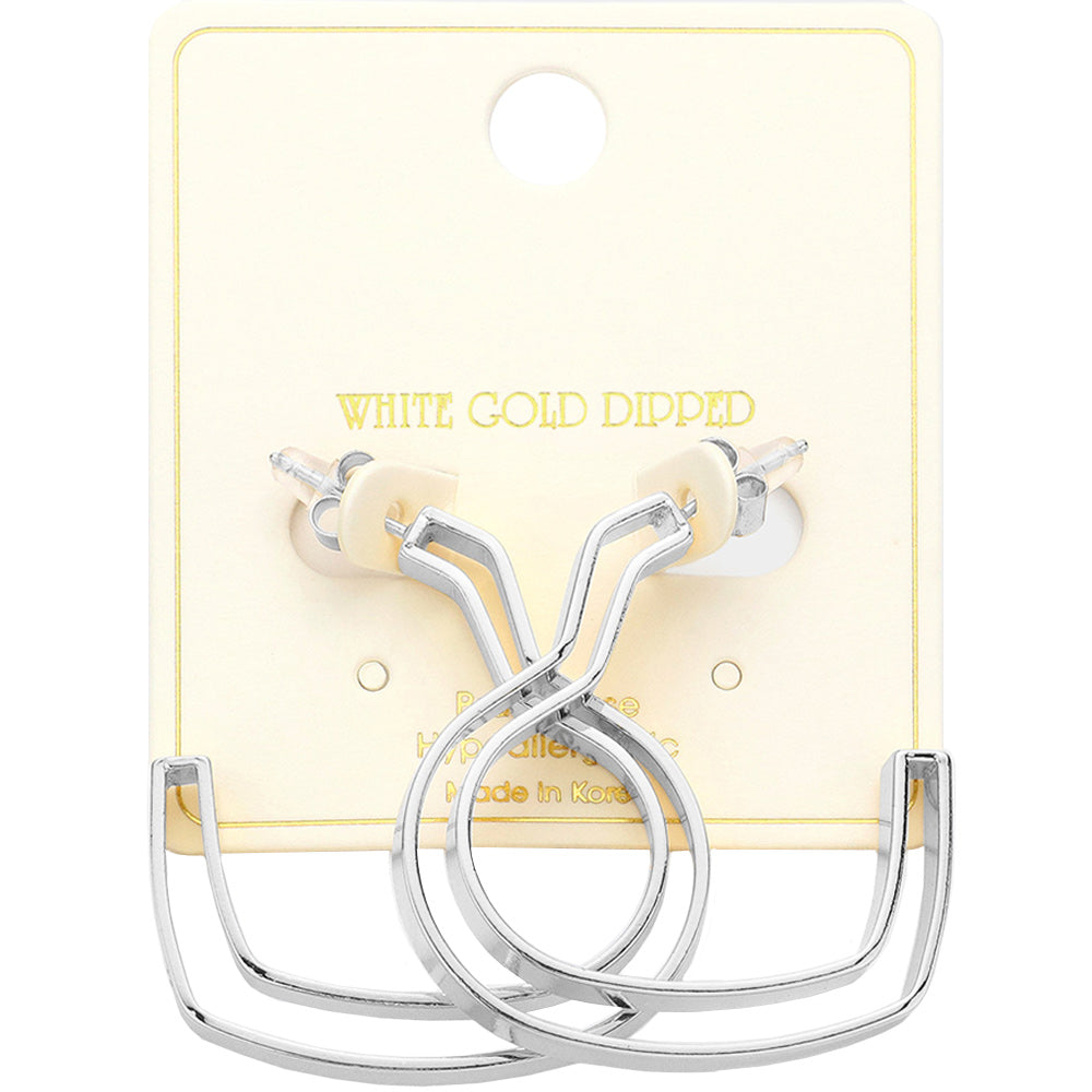 14K Gold Dipped Heart Hoop Earrings