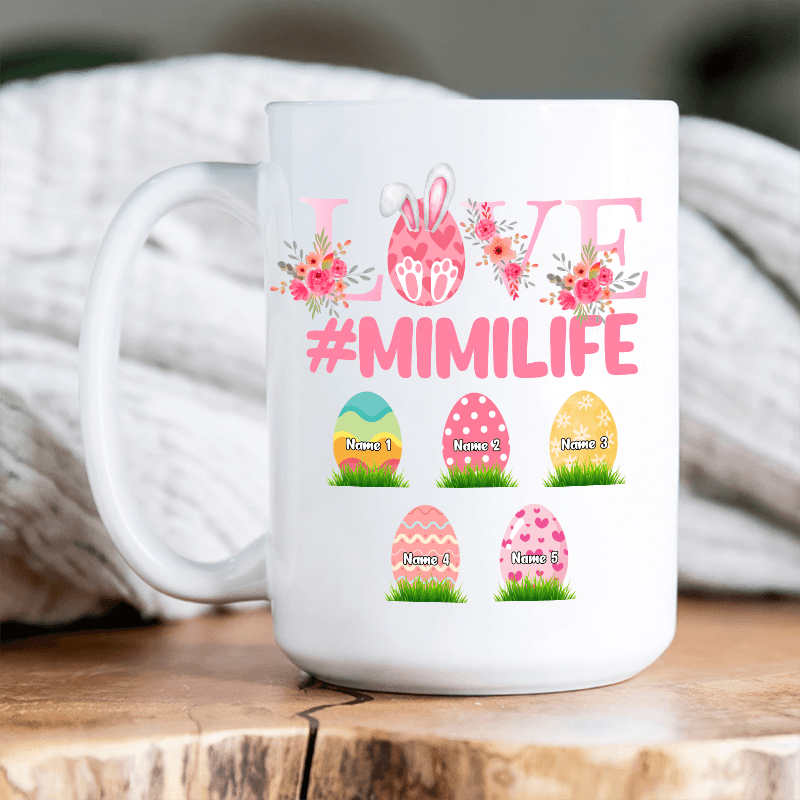 Personalized Love Grandma Easter Mug - Gift for Grandma/Nana/Mimi, Mom, Wife, Grandparent
