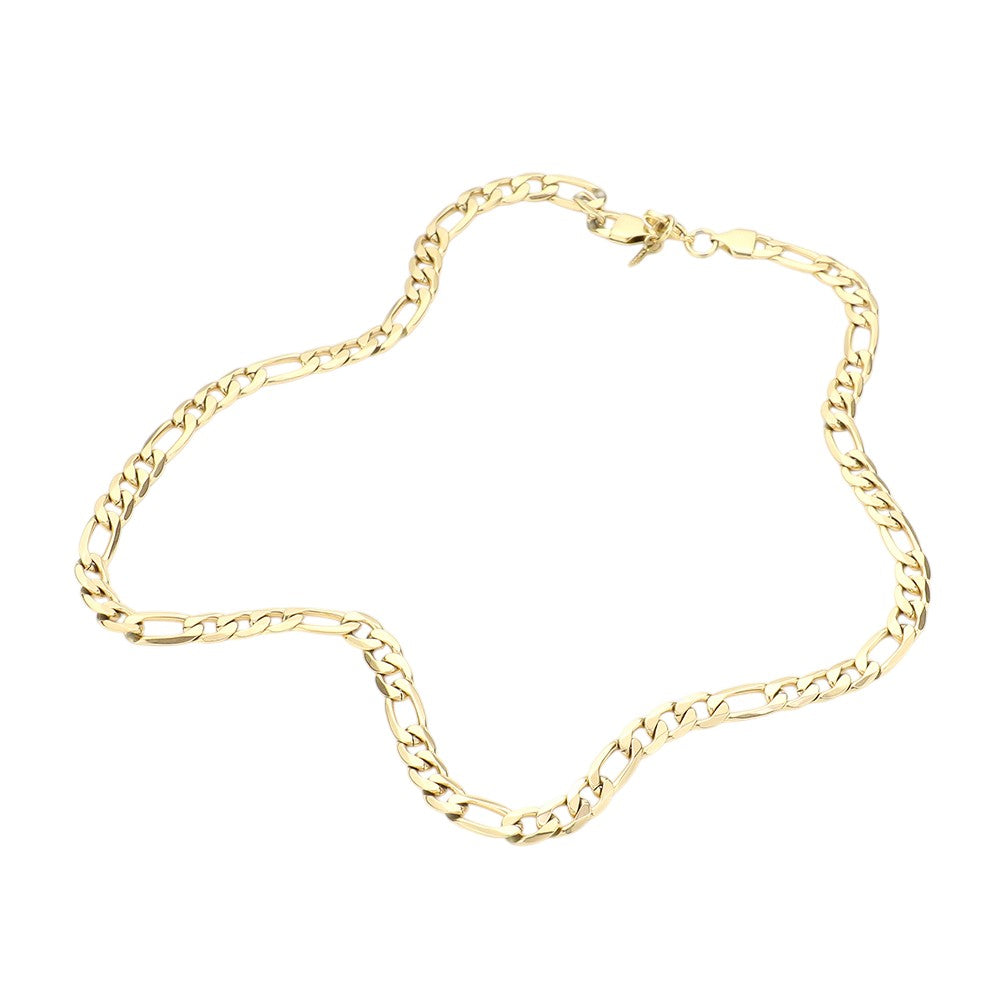16 INCH, 6mm Stainless Steel Metal Chain Necklace
