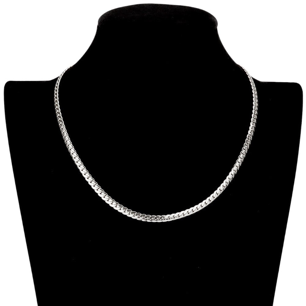 16 INCH, 5mm Stainless Steel Metal Chain Necklace