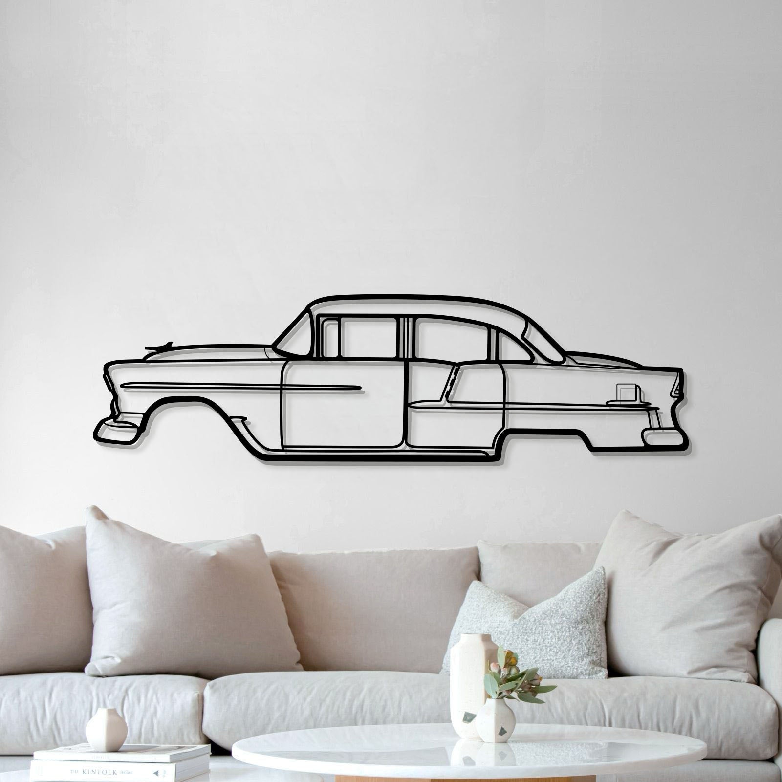 1955 Bel Air Metal Car Wall Art - MT0037