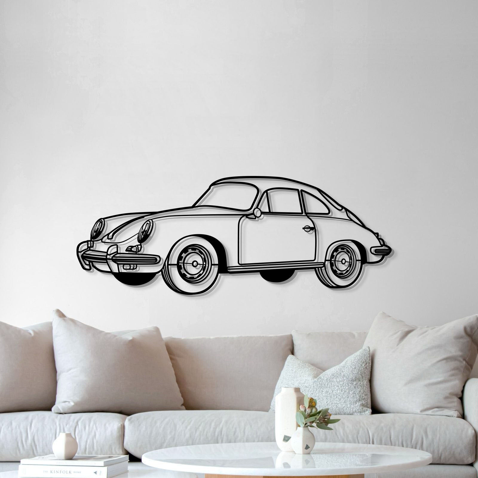 1964 356 SC Perspective Metal Car Wall Art - MT1286