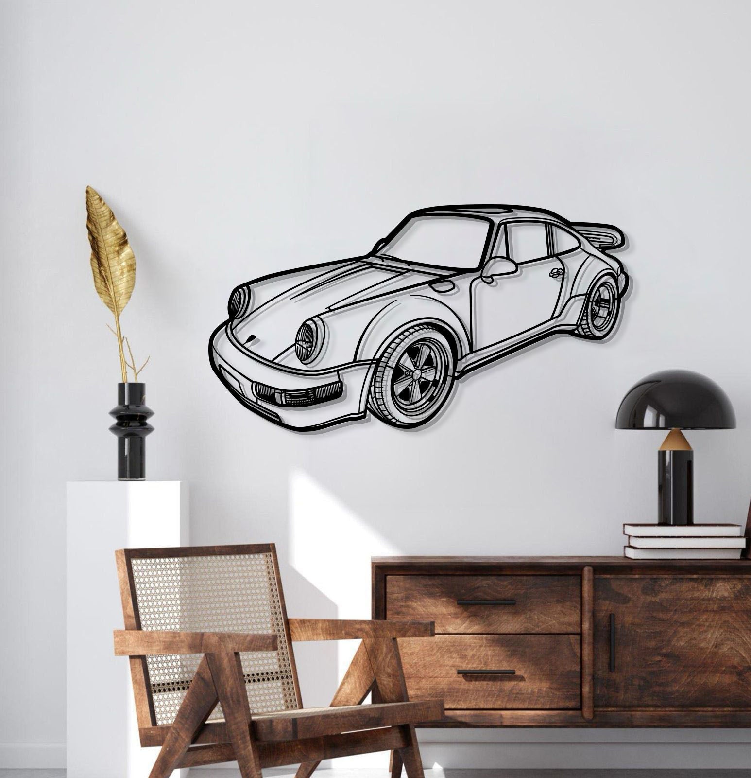 1978 911 SC Perspective Metal Car Wall Art - MT1287