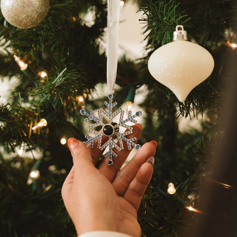 Custom Photo Cross Projection Ornament - Personalized Christmas Decoration Gifts