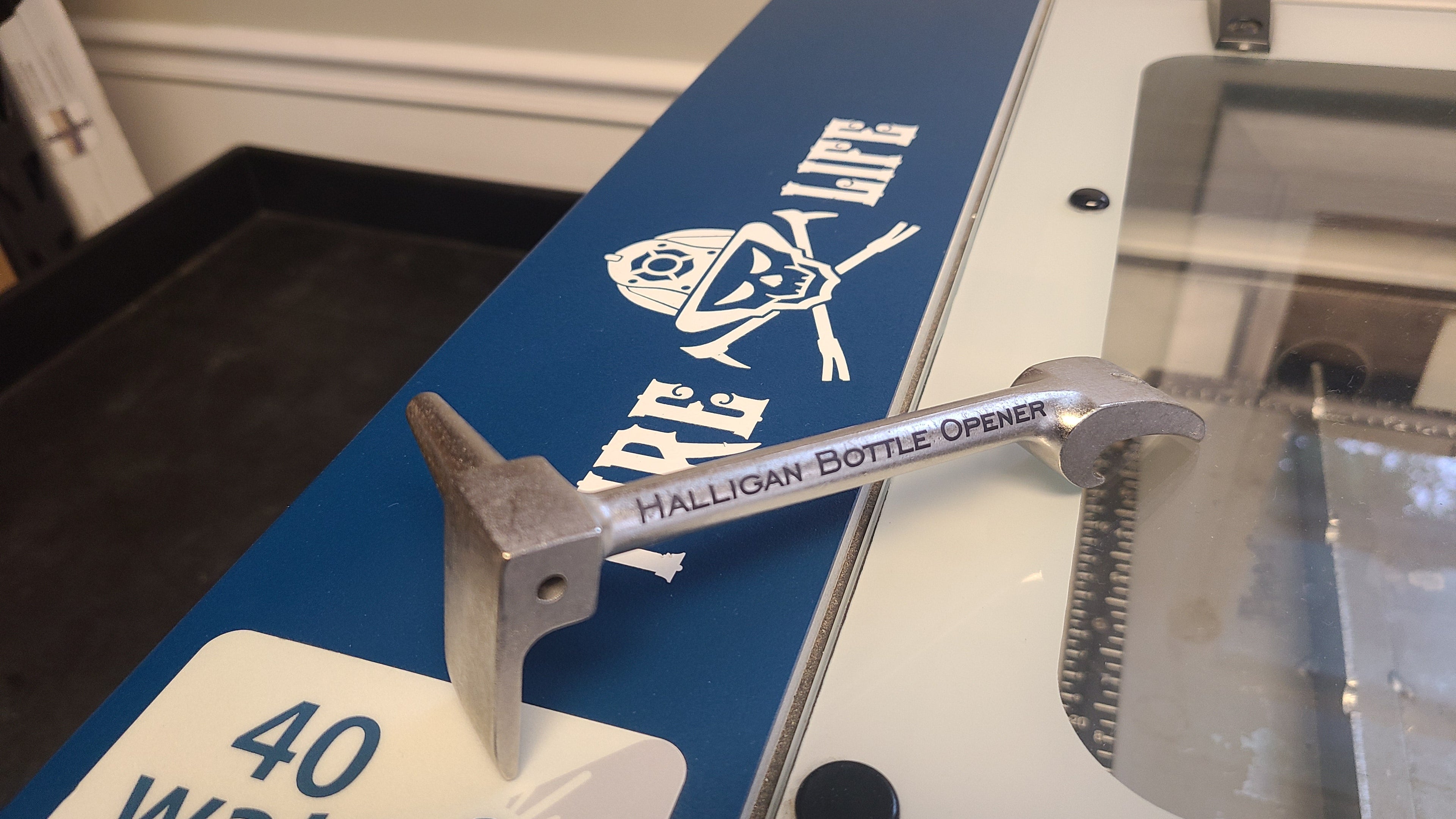 Halligan Bottle Opener - Nickel Plated