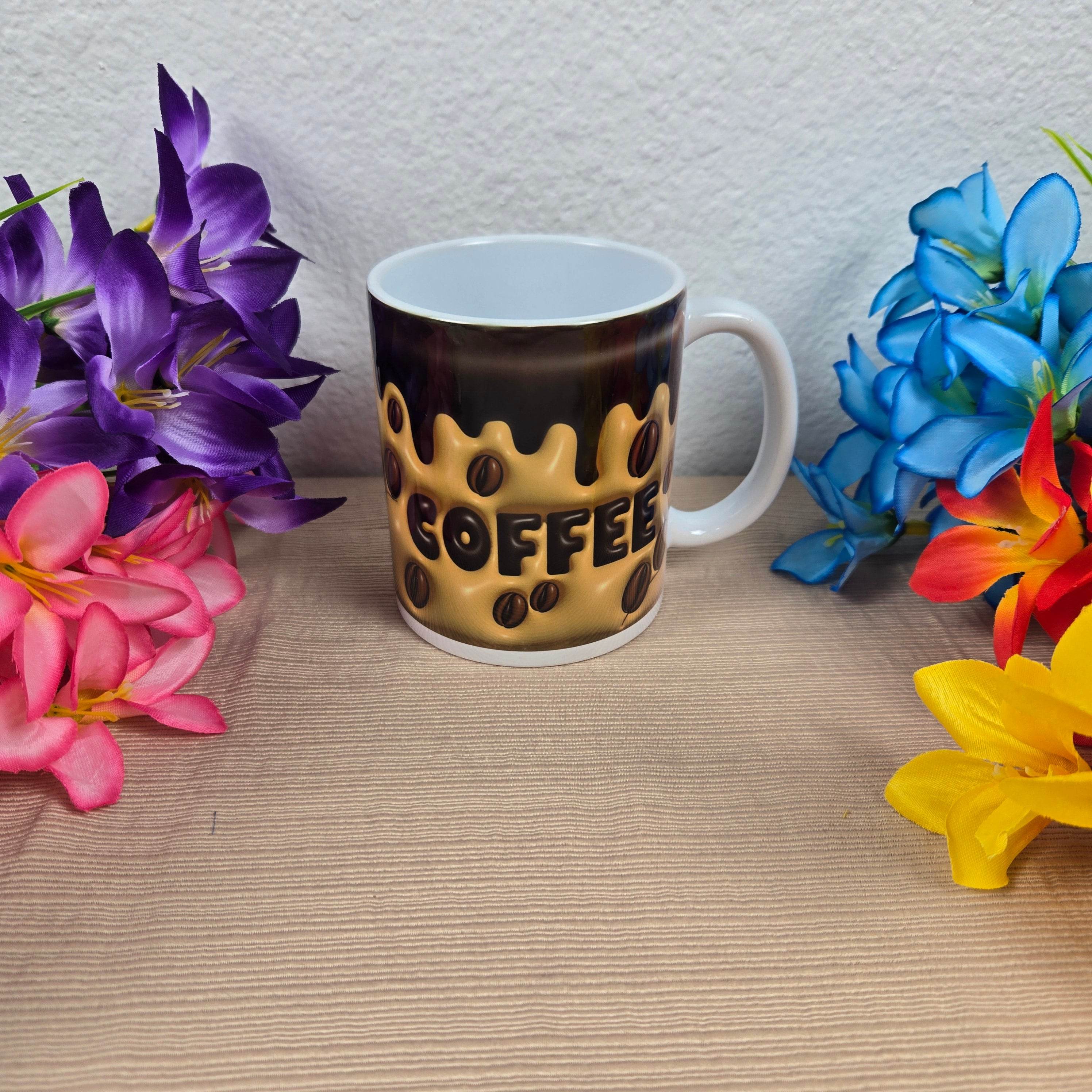 Inflated Coffee with Coffee Beans Mug