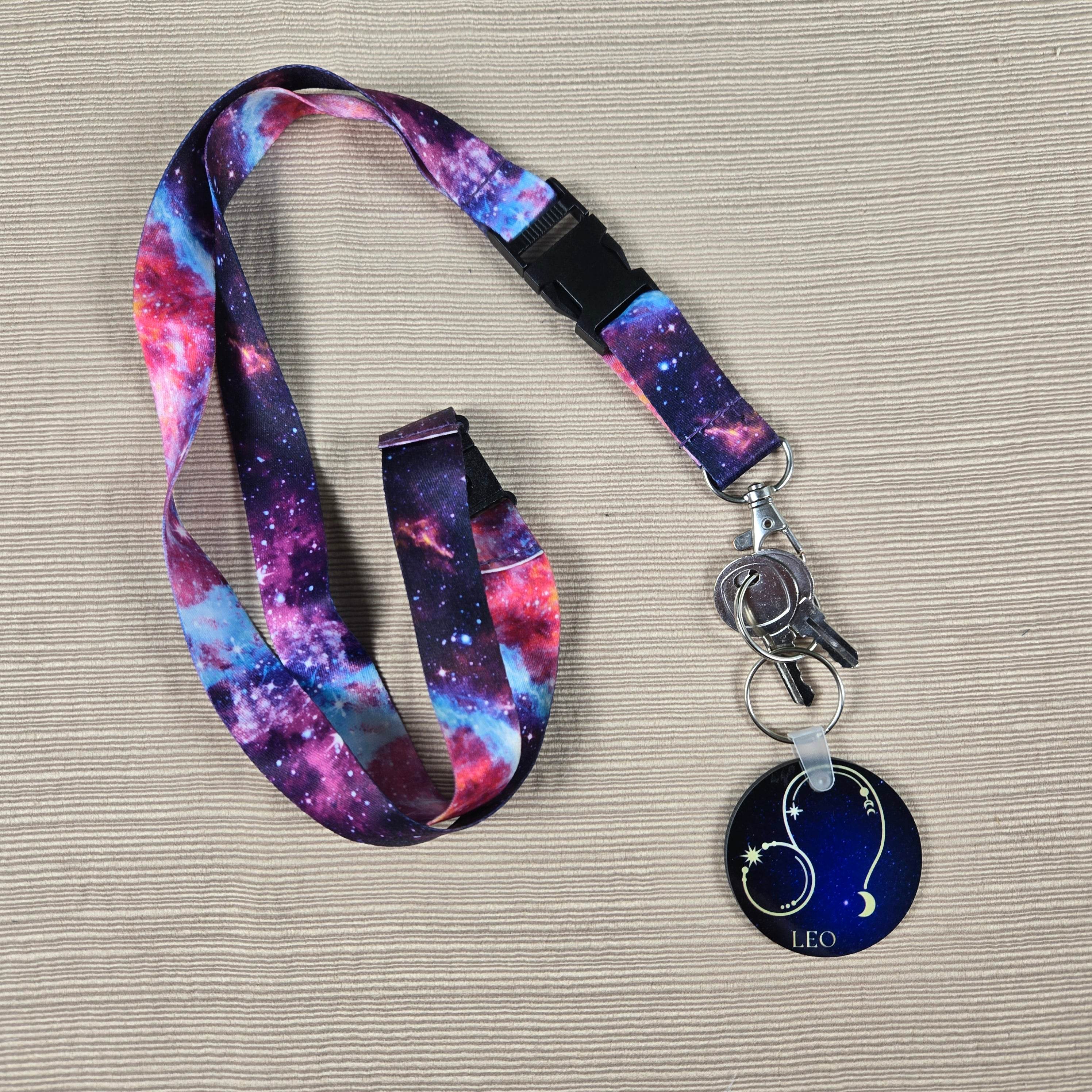 Zodiac Stars Constellation Round Key Chain (Multiple Designs Available)