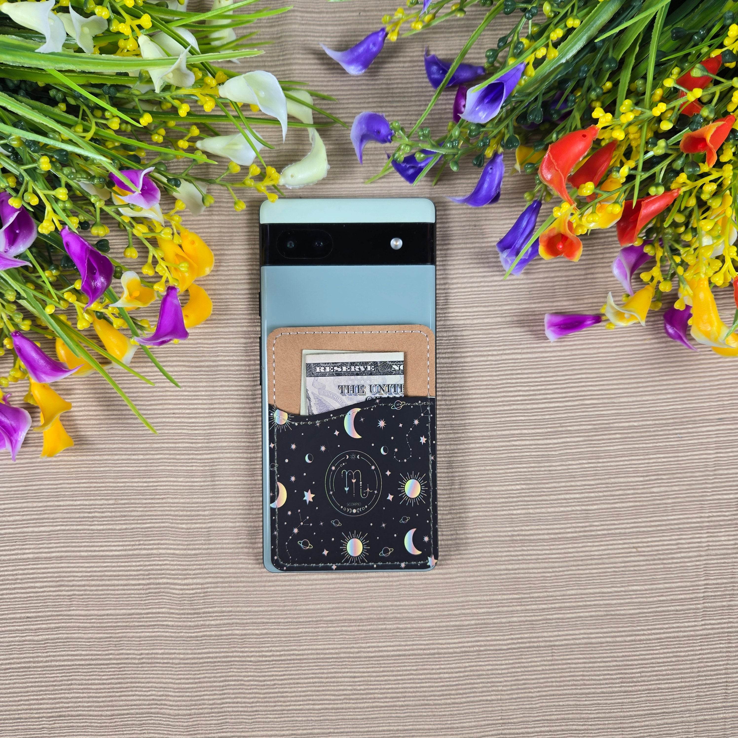 Zodiac Stars, Sun and Moon Cell Phone Wallet (Multiple designs available)