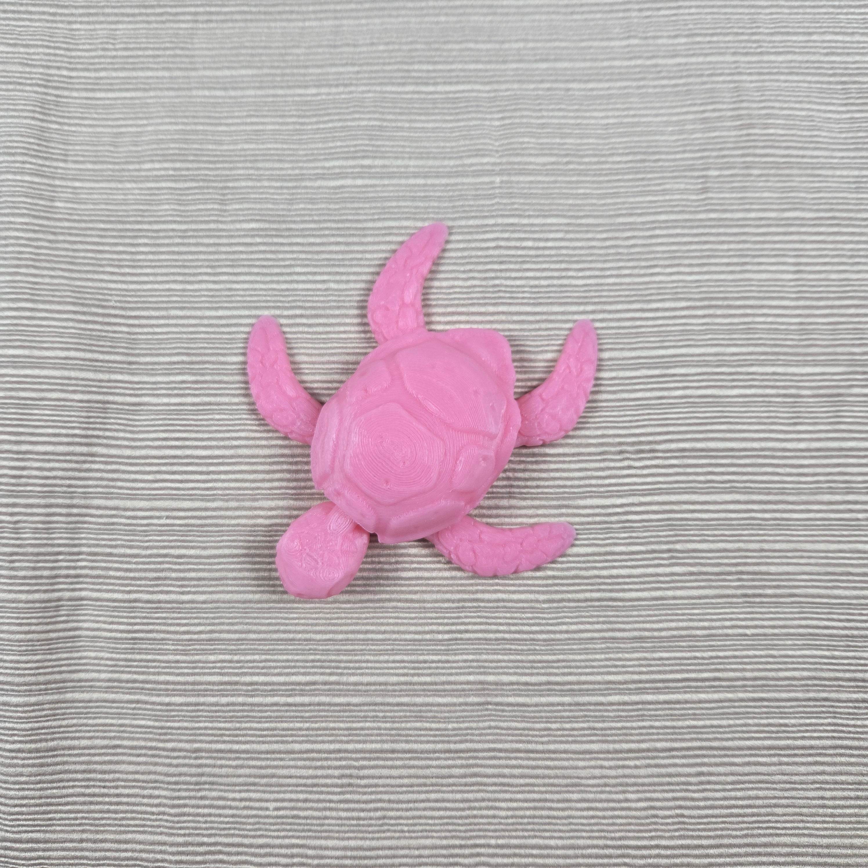 Cute Flexible 3D Printed Turtle, Multiple Color Options Available
