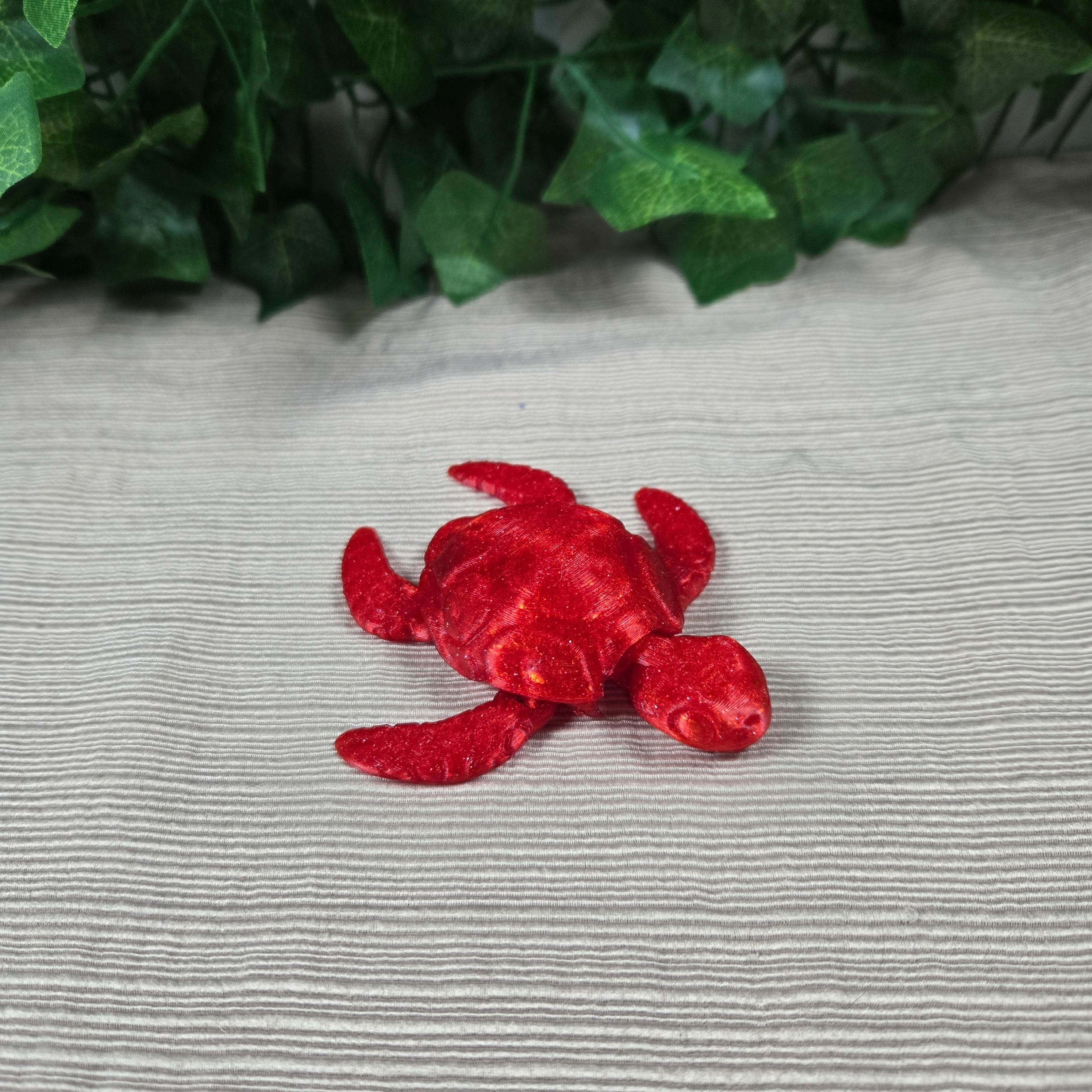 Cute Flexible 3D Printed Turtle, Multiple Color Options Available