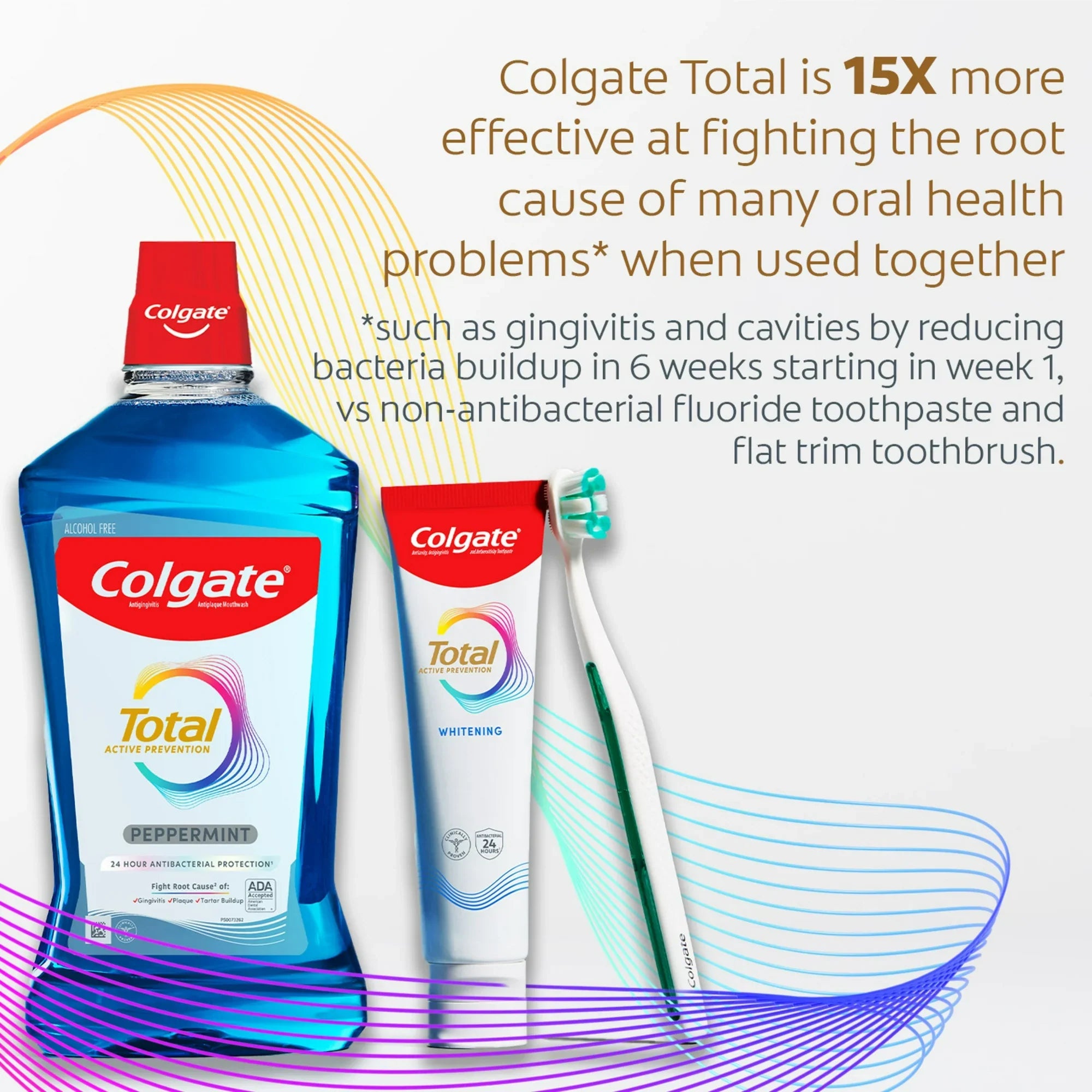 COLGATE Total Active Prevention Foaming Clean Medium Toothbrush