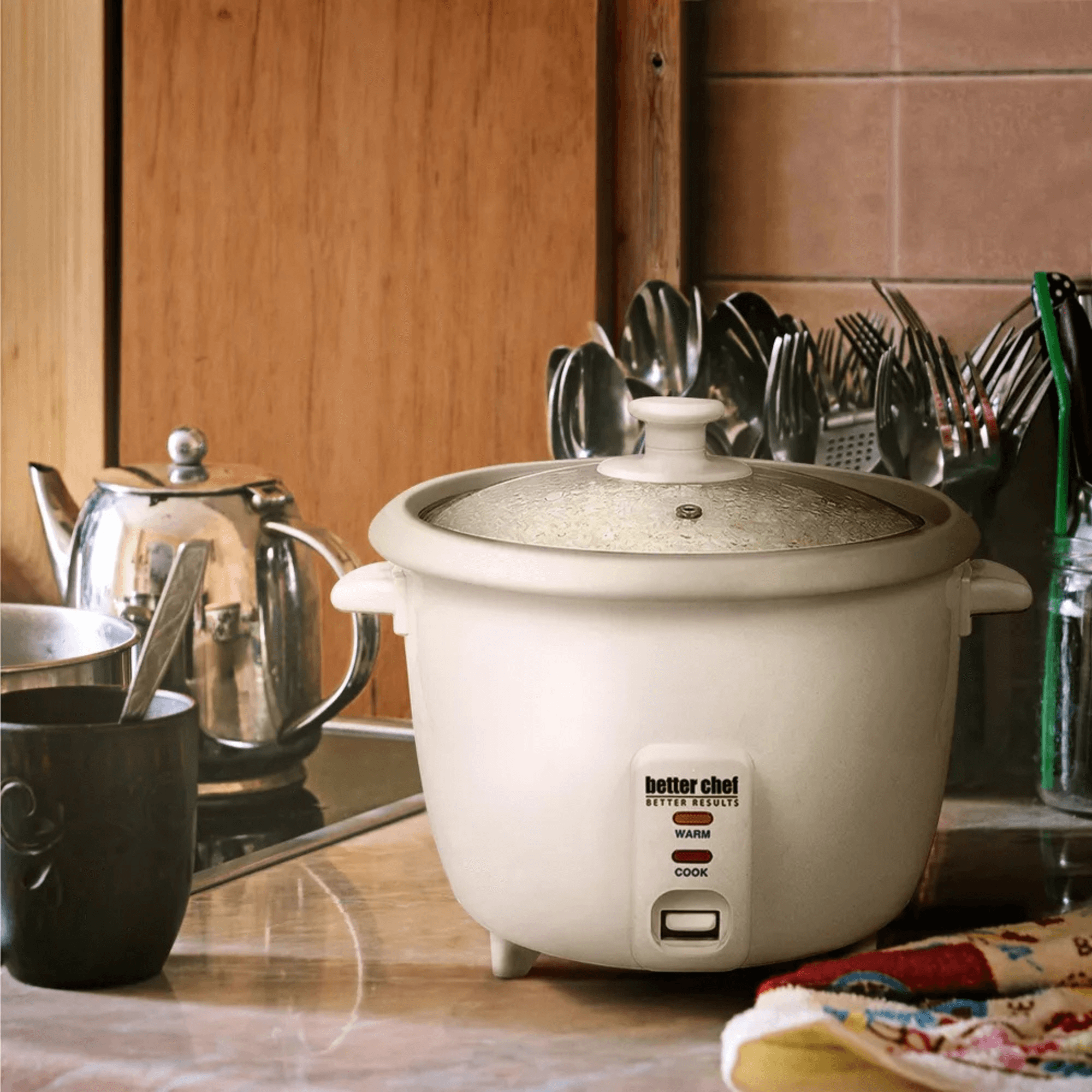 Better Chef 10-Cup - 20-Cup Cooked - Rice Cooker with Steamer