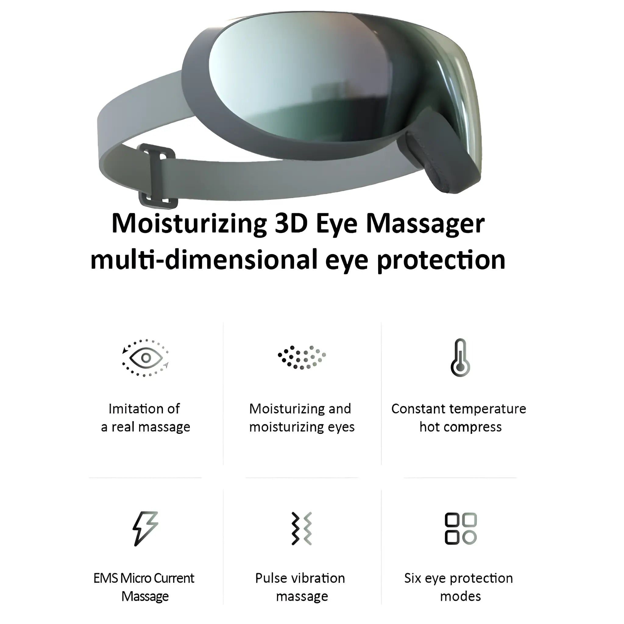 Electric Vibration Eye Massager Pulse Steam Eyeglasses