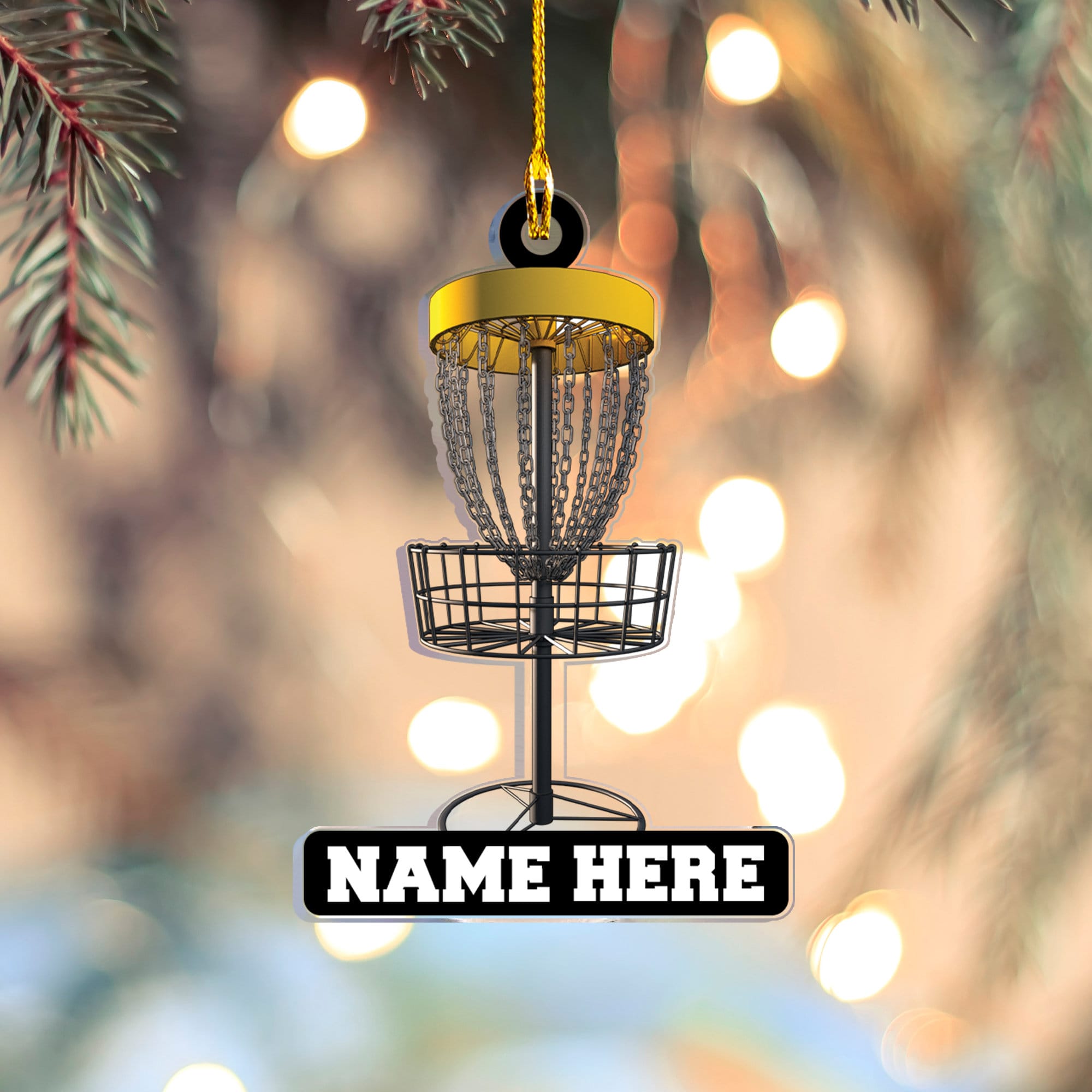 Disc Golf Christmas Ornament - Personalized Custom Shaped Acrylic Ornament - Christmas Gift For Golfers, Golf Lovers