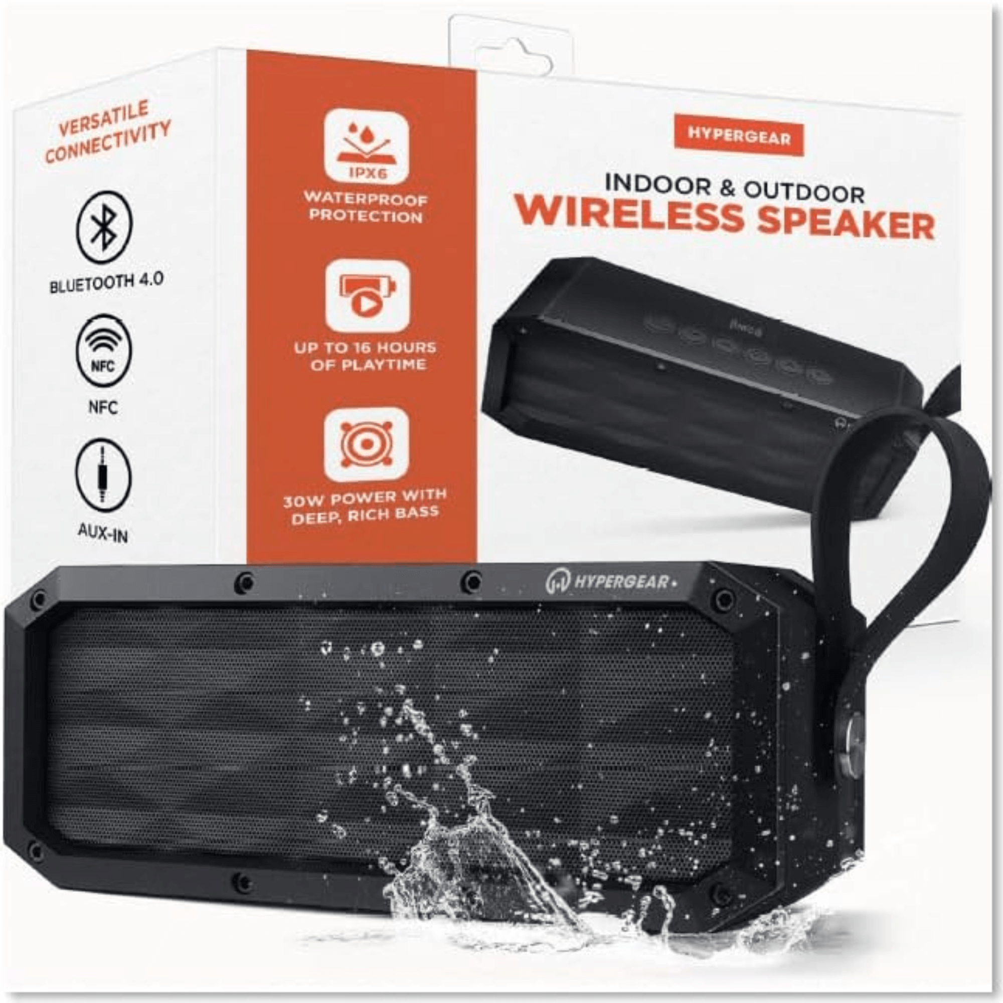 HyperGear Beast XL Water-Resistant Wireless Speaker