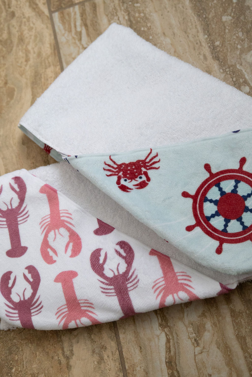 My Little Lobster Hooded Baby Towel