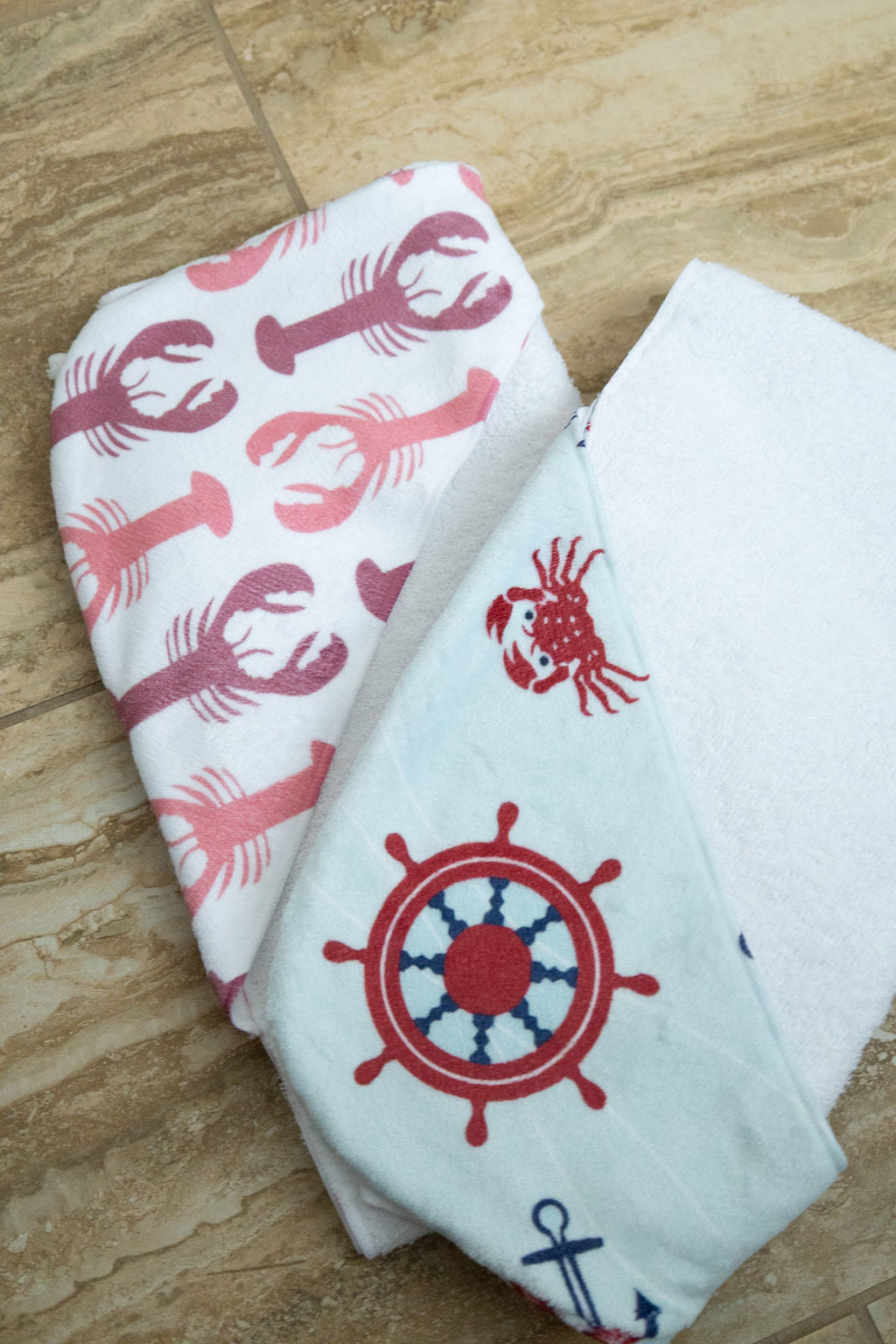 My Little Lobster Hooded Baby Towel