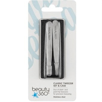 BEAUTY 360 Classic Tweezer Set & Case