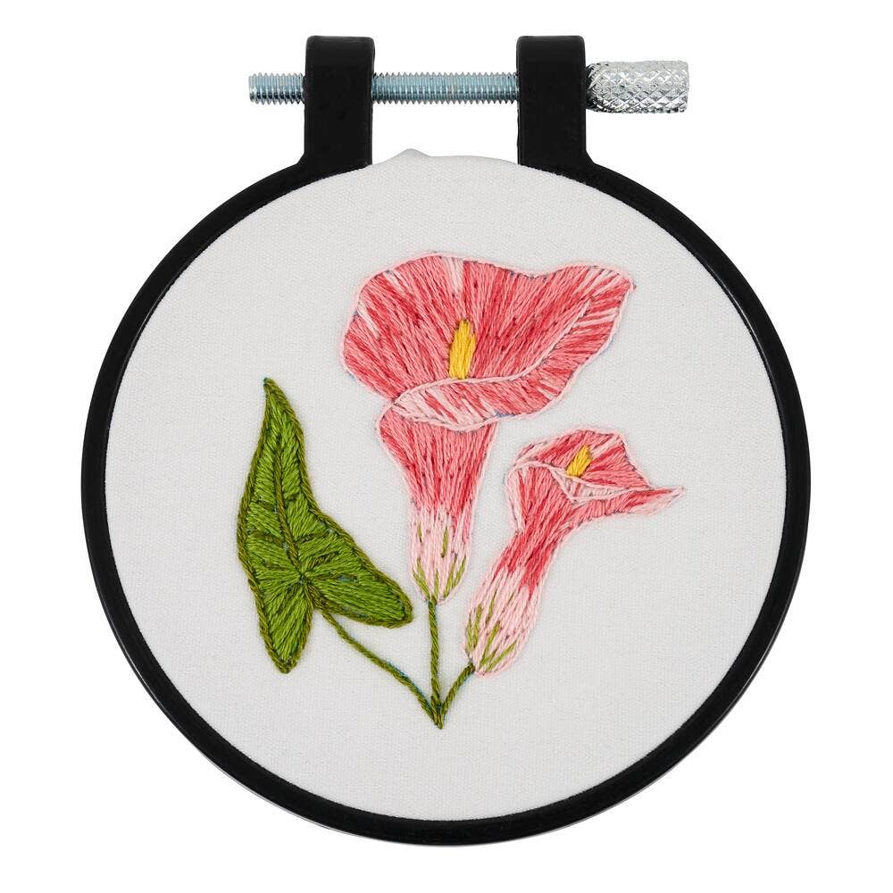 Bucilla Stamped Embroidery Kit 3in Delicate Lily