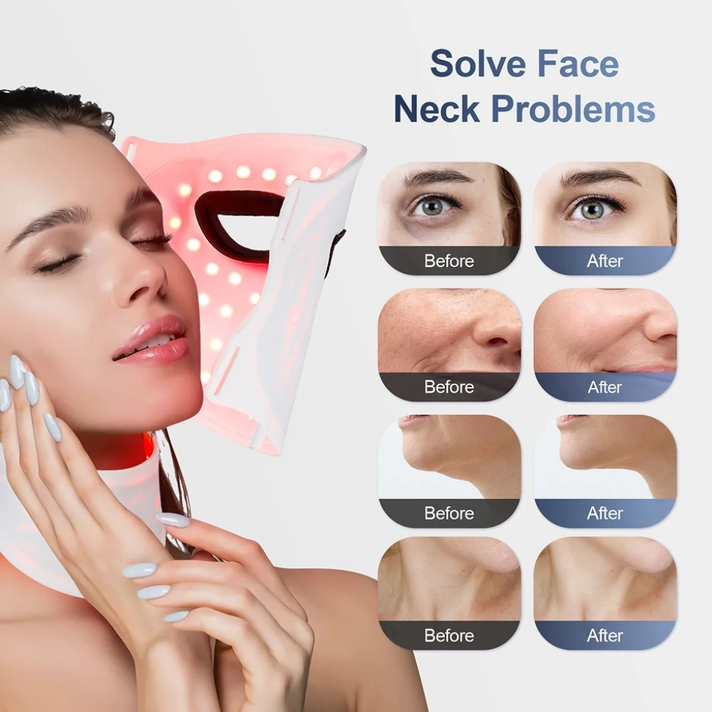 7-Color LED Face & Neck Mask – Wireless Skin Therapy