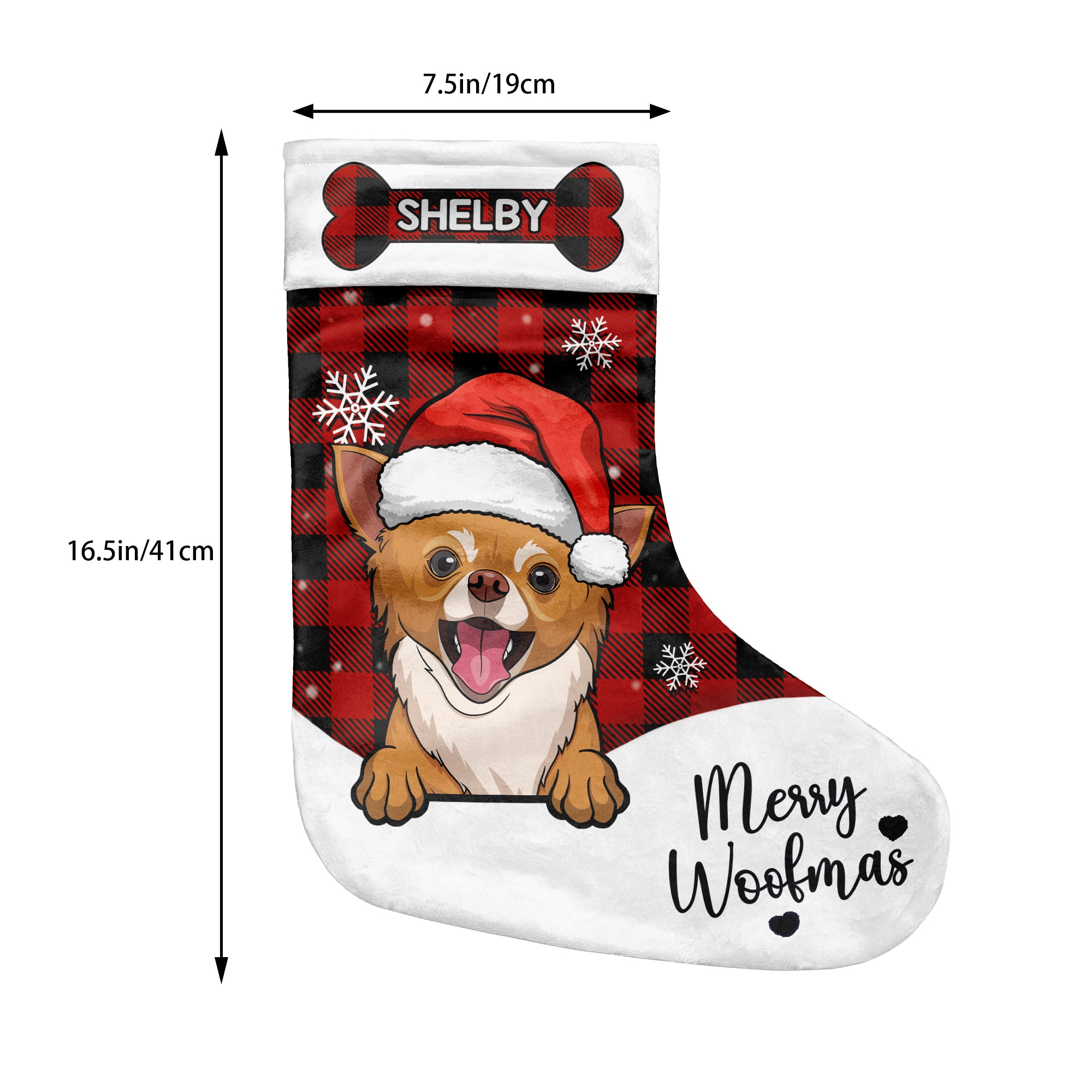 Merry Woofmas Stocking - Personalized Custom Christmas Gift For Dog Lovers