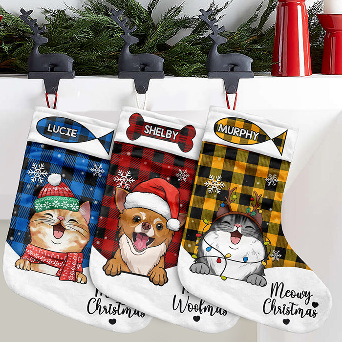 Meowy Christmas Stocking - Personalized Custom Christmas Gift For Cat Lovers