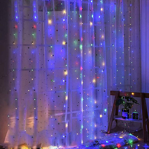 300 LED 9ftx9ft USB Fairy Curtain Fairy Light with Remote