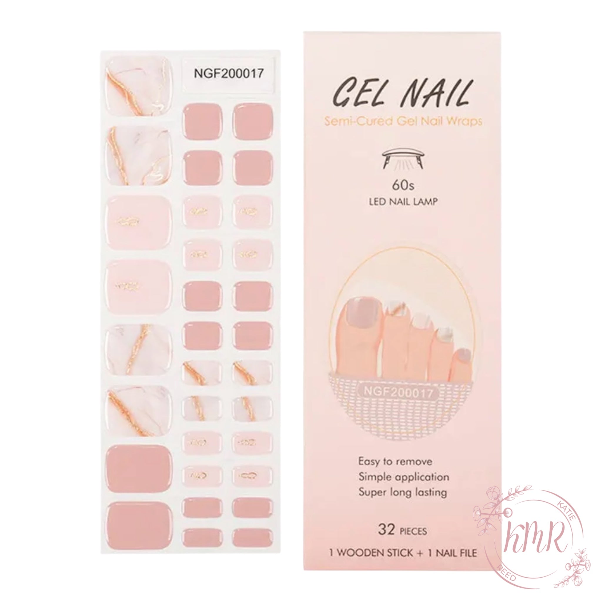 Dahlia Premier Gel Pedicure Wrap