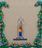 Lego® Plate Key Chain in Rainbow Colors