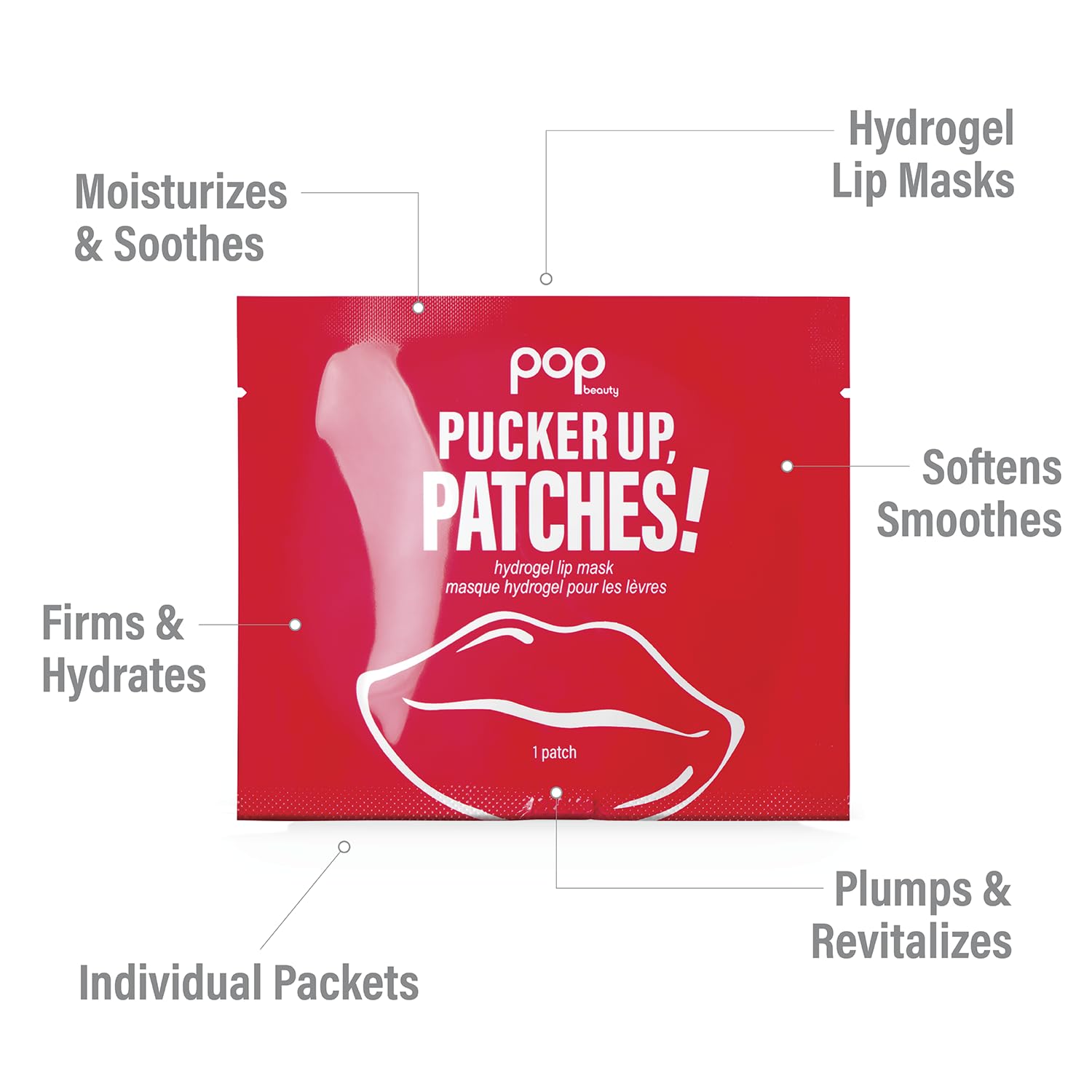 POP Beauty Pucker up, Patches! Hydrogel Lip Mask