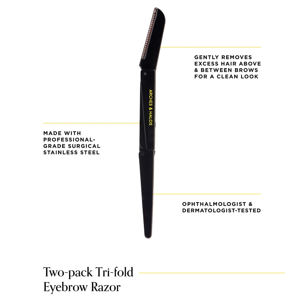 ARCHES & HALOS Two Pack Tri-Fold Brow Razor