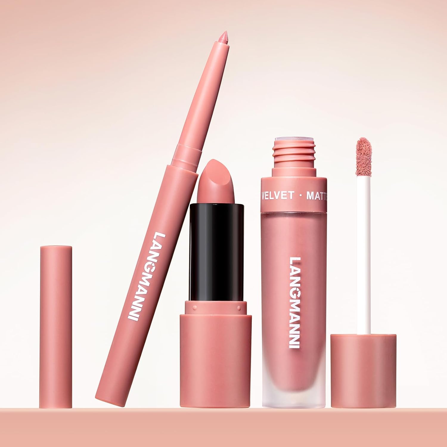 LANGMANNI 3 in 1 Matte Velvet Lip set