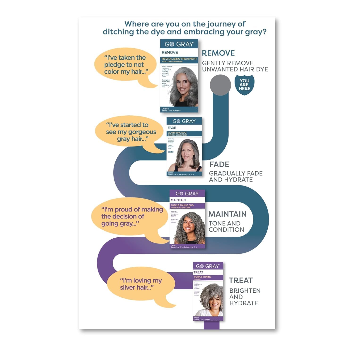 GO GRAY Revitalizing Treatment Hair Color Remover