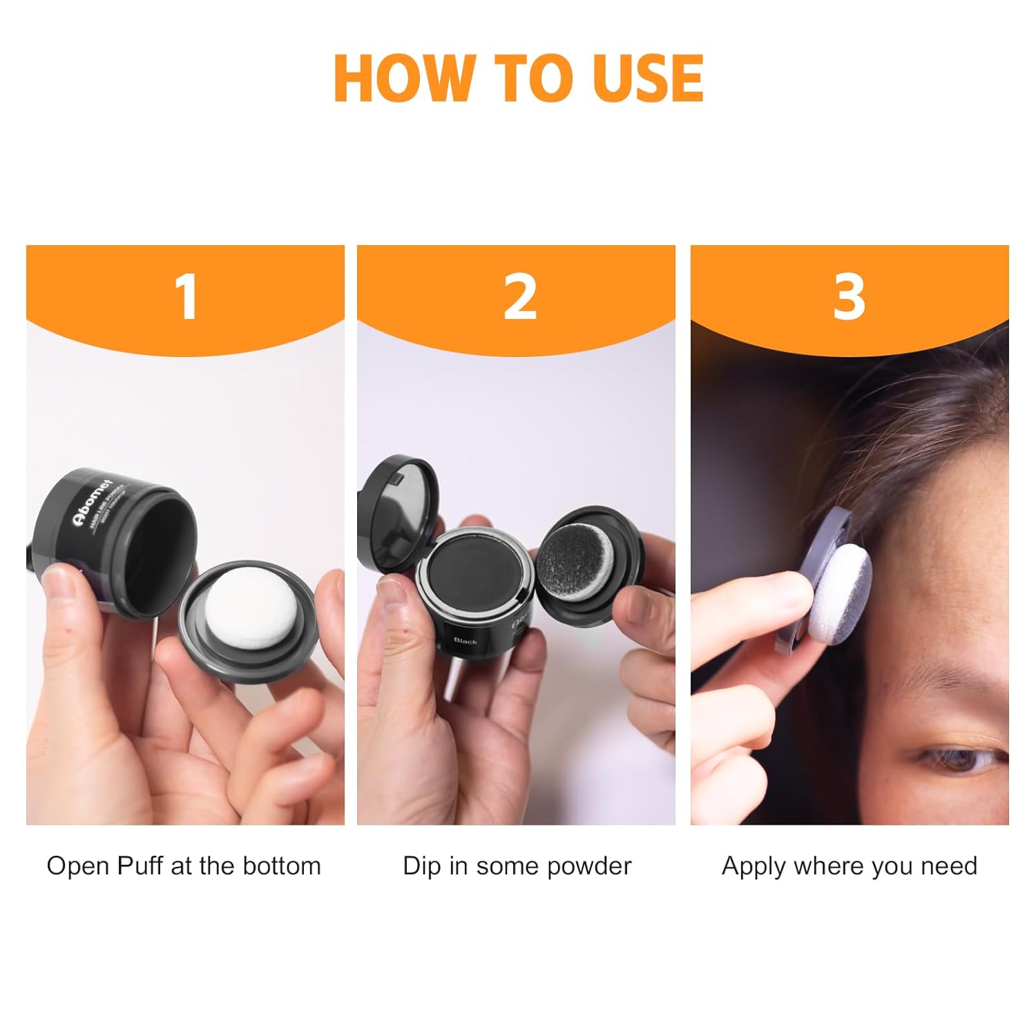 ABOMET Root Touch Up Hairline Powder