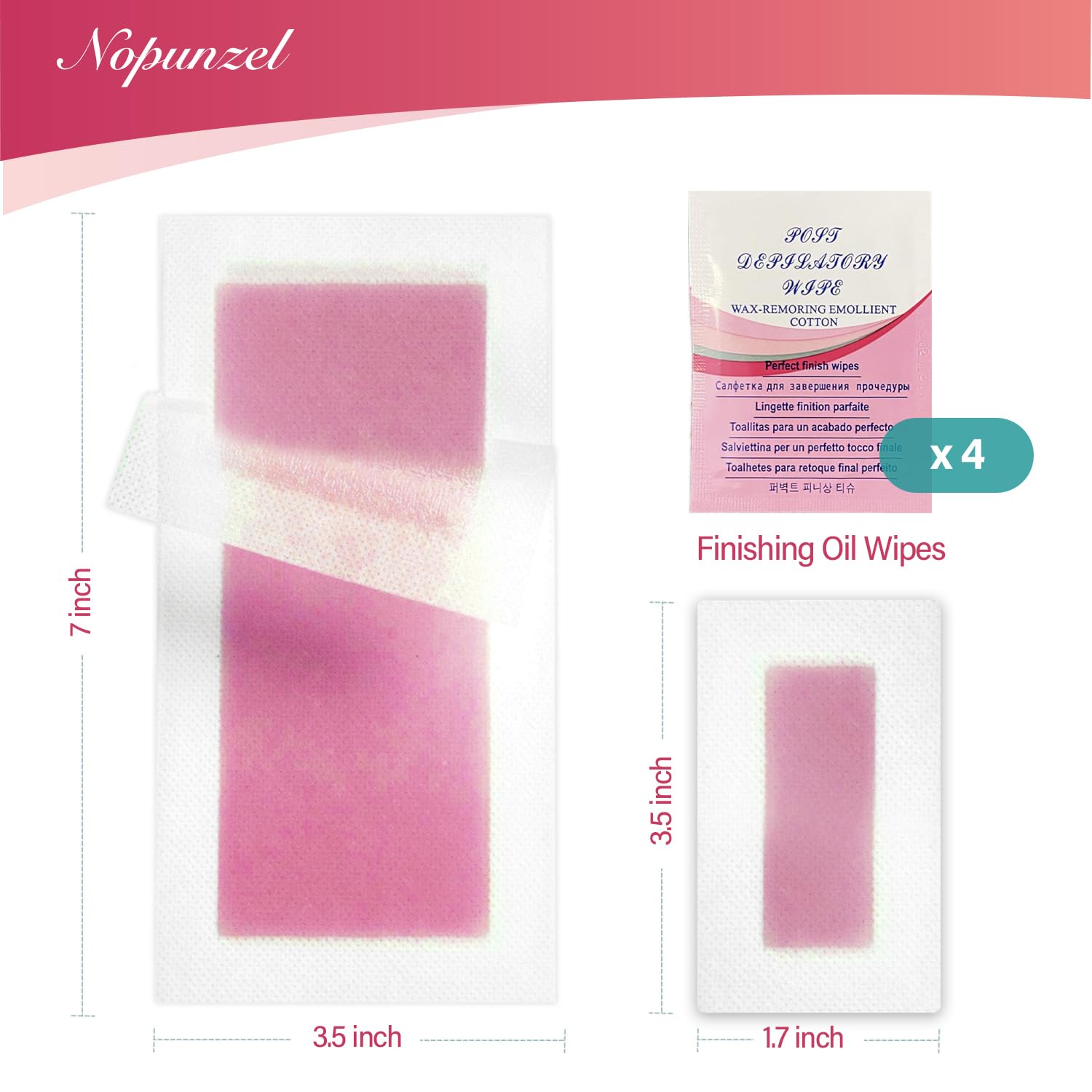 NOPUNZEL 64 Waxing Strips