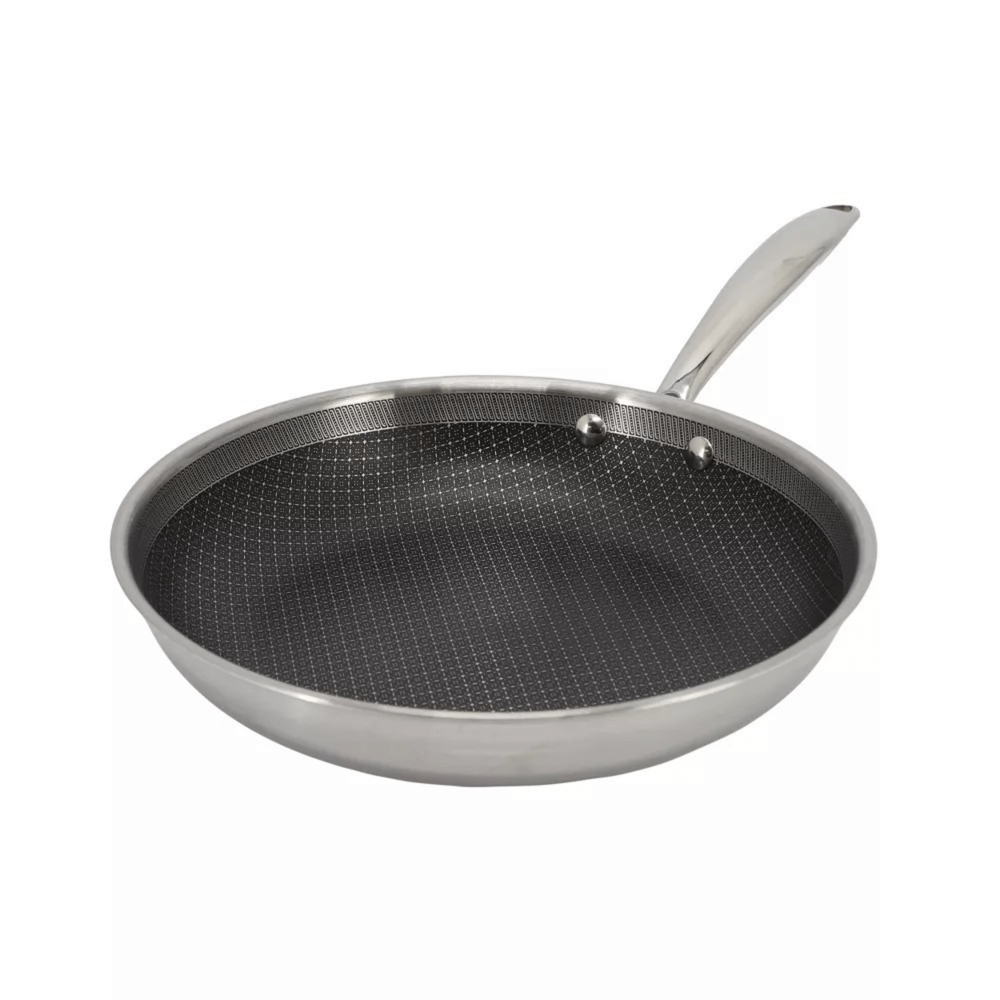 Better Chef 12-Inch 3-Ply Stainless Steel Nonstick Fry Pan with Rolled Edge