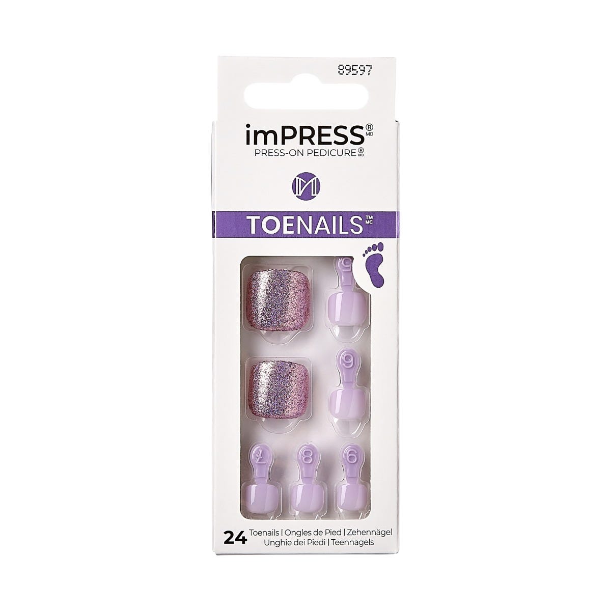 KISS ImPRESS Square Press-on Toenails