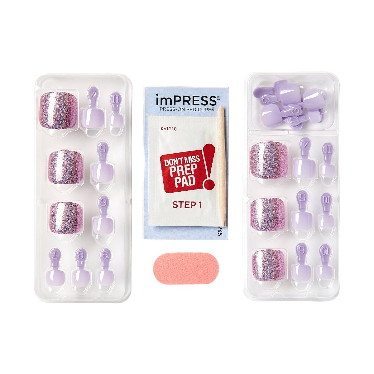KISS ImPRESS Square Press-on Toenails