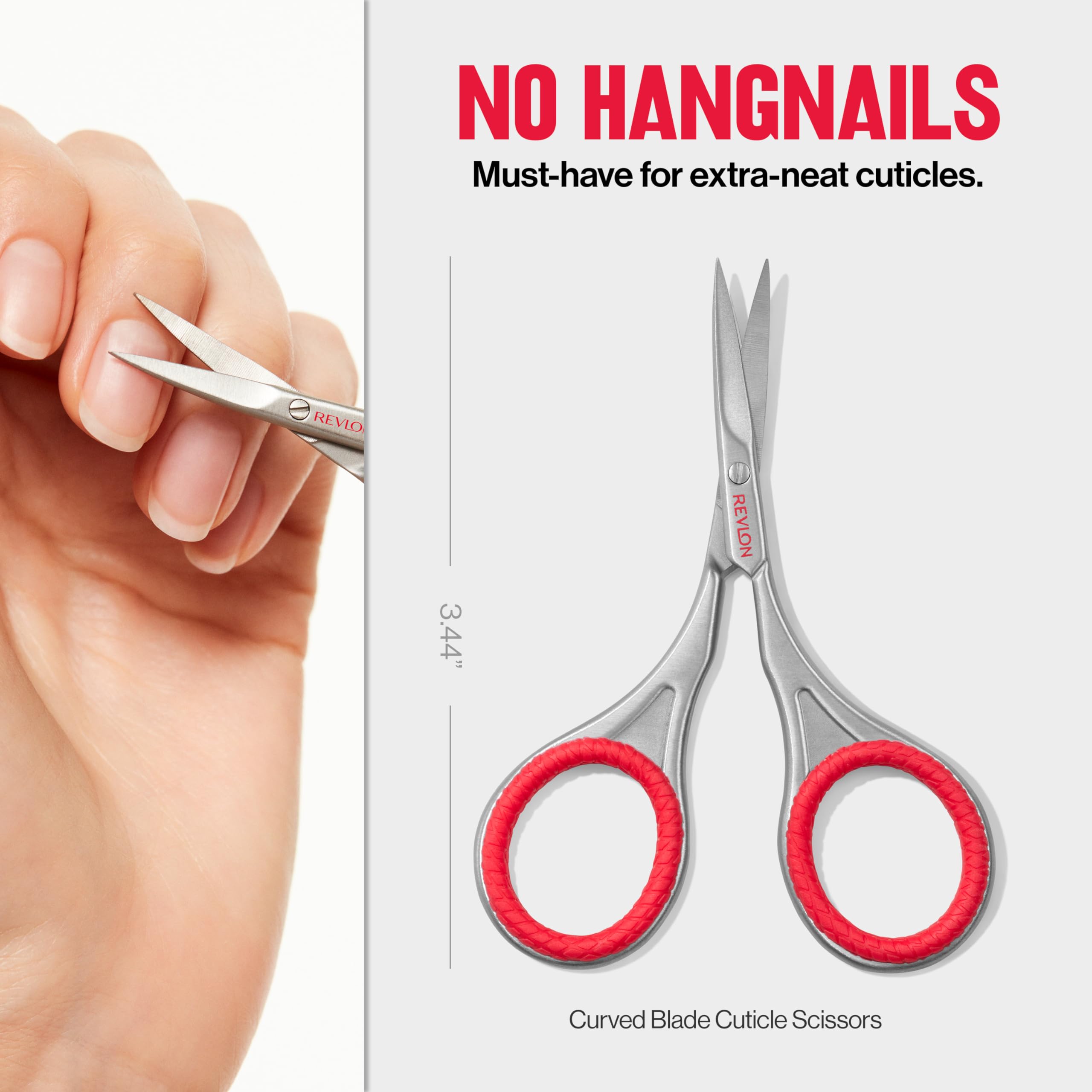 REVLON Nail Grooming Scissors, Curved Blade