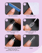 MELOUS Pink Nail Glue for Press on Nails