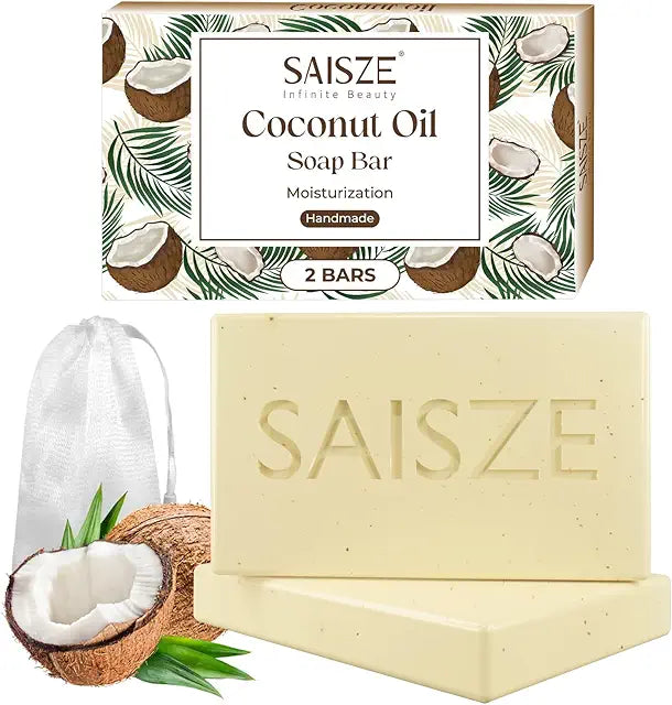 Coconut oil soap bar with Shea butter for extra moisturization.