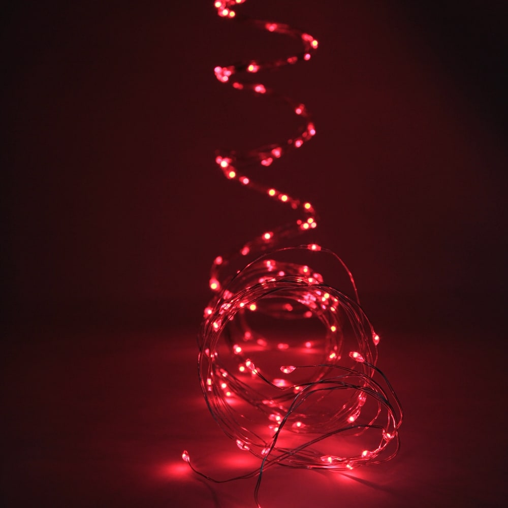 180 LED Silver Copper Branch Tree Lights Plug in - Red
